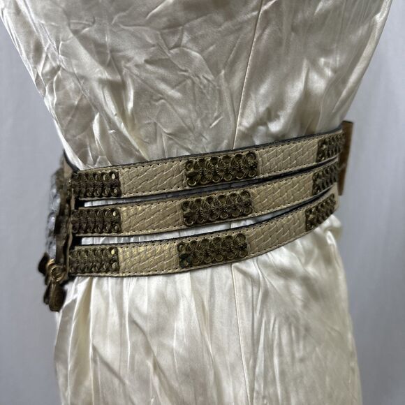 Nina Arjani Vintage Leatherock Glam Costume Statement Belt Womens Boho main image 13